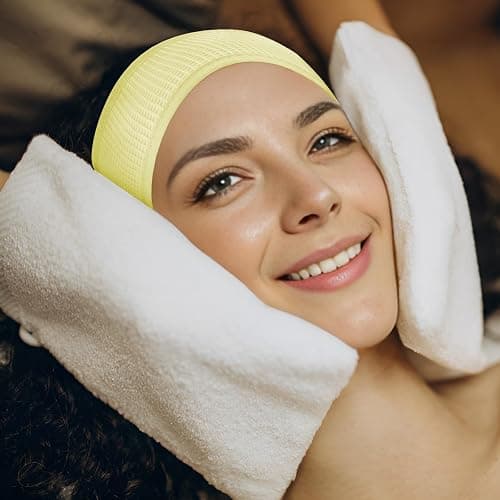 TopTie 4PCS Cotton Spa Facial Headband Waffle Terry Cloth, Gray Hair Wrap for Skincare Face Washing thumbnail 5