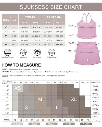 SUUKSESS Women Sexy Workout Sets Padded Sports Bra High Waisted Shorts Outfits thumbnail 5
