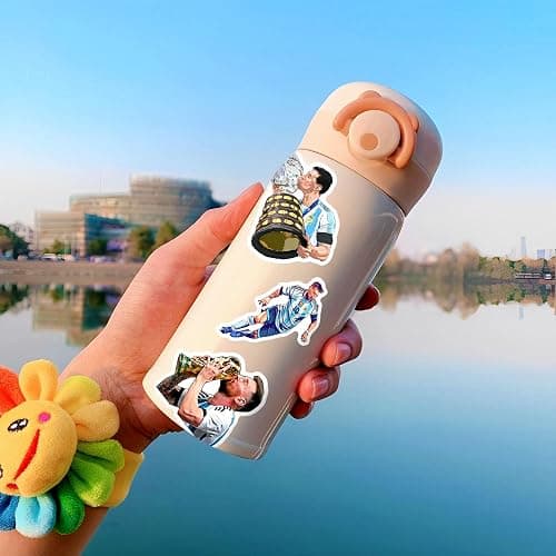 50PCS Soccer Player Messi Sticker for Fans, Vinyl Waterproof Laptop Water Bottle Stickers for Aldults Boys Girls Teens Cool Soccer Sport thumbnail 8
