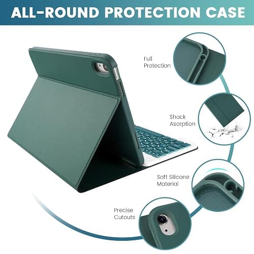 LAMA Keyboard Case with Mouse for iPad (A16) 11th Gen 2025 /10th Gen 2022, Magnetic Case with Keyboard for iPad 11-inch (A16) / 10.9-inch 10th Generation, Thin & Light Cover with Pencil Holder,DGN thumbnail 4