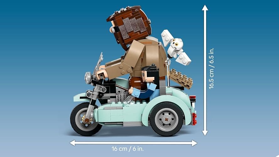 LEGO Harry Potter Hagrid & Harry’s Motorcycle Ride - Play and Display Motorbike Toy with a Sidecar & Hedwig Owl Figure - Wizarding World Gift for 9+ Year Old Girls & Boys - 76443 thumbnail 3