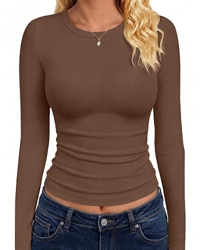 GAYHAY Long Sleeve Shirts for Women Tops Fitted Basic Tees Fall Fashion School Outfits Y2k Winter Clothes Workout 2026 - Image 1