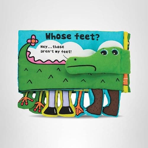 Melissa & Doug Soft Activity Baby Book - Whose Feet? Sensory Toys for Toddlers, Travel Toys for Toddlers Boys and Girls thumbnail 10