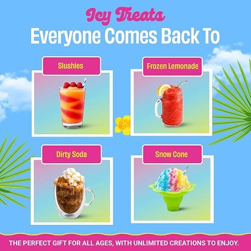 Hawaiian Shaved Ice S900A Snow Cone and Shaved Ice Machine with 2 Reusable Plastic Ice Mold Cups, Non-slip Mat, Instruction Manual, 1-year Manufacturer’s Warranty, 120V, White thumbnail 4