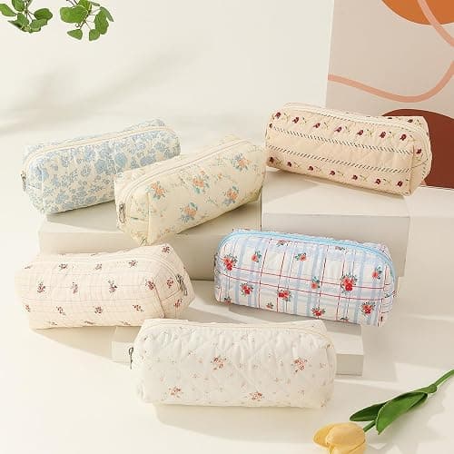 SURBEAV Pencil Case Pen Case Office College School Storage Bag Pouch Holder Box Organizer Makeup Pouch Cosmetic Bag Aesthetic Cute Pencil Case for Girls Boys Kids (S) thumbnail 4