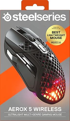 SteelSeries Aerox 5 Wireless - Souris gaming perforée RGB - Design ultra-léger et étanche - 9 boutons - Bluetooth/2.4 GHz - Capteur optique TrueMove Air 18K DPI thumbnail 15
