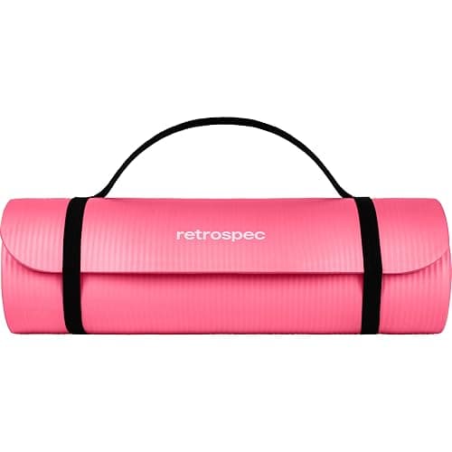 Retrospec Solana Yoga Mat 1" Thick w/Nylon Strap for Men & Women - Non Slip Exercise Mat for Home Yoga, Pilates, Stretching, Floor & Fitness Workouts thumbnail 4