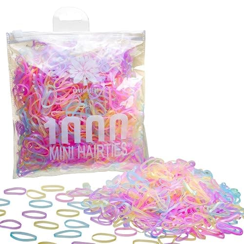 KANPRINCESS 1000PCS Hair Rubber Bands(pink) - Image 1