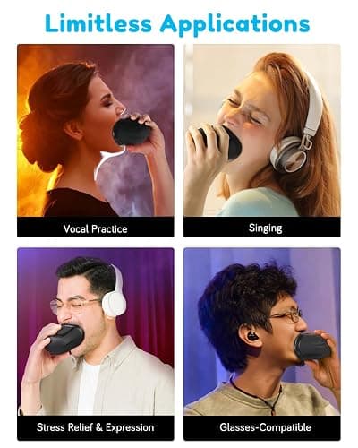 Vocal Dampener for Singers, Actors, Performers, Stress Relief, Food-Grade Silicone - Safe & Odorless, Portable Warm-Up Room for Singing Practice, Soundproof Voice Dampener thumbnail 6