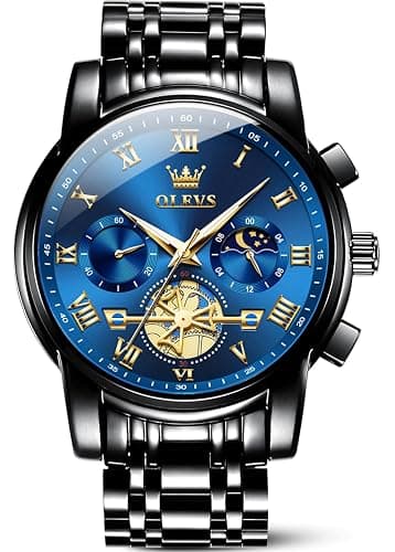 OLEVS Watches Men Waterproof Luxury Big Face Mens Watch Stainless Steel Quartz Analog Dress Watches for Men Luminous Multifunction Man Watch Relojes De Hombre - Image 1