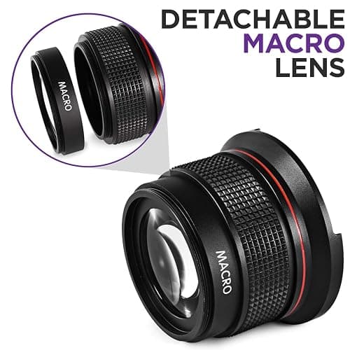 Altura Photo 58MM 0.35x Fisheye Wide Angle Lens (w/Macro Portion) for DSLR Cameras EOS Rebel 70D 77D 80D 90D T8i T7 T7i T6i T6s T6 T5i T5 T4i T3i T100 SL1 SL2 SL3 thumbnail 6