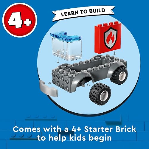 Lego City Fire Station and Fire Engine 60375, Pretend Play Fire Station with Firefighter Minifigures, Educational Vehicle Toys for Kids Boys Girls Age 4+ thumbnail 6