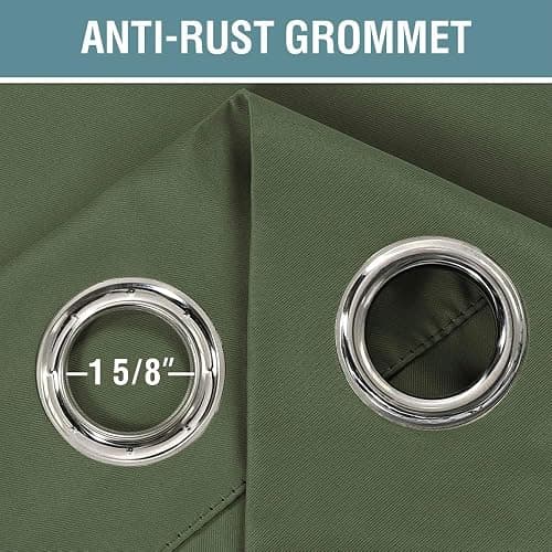 H.VERSAILTEX Blackout Curtain for Living Room Thermal Insulated Window Treatment Curtain Extra Long 96 inch Length Energy Saving Solid Grommet Top Blackout Drape, One Panel, Bronze Green, 52"W x 96"L thumbnail 8