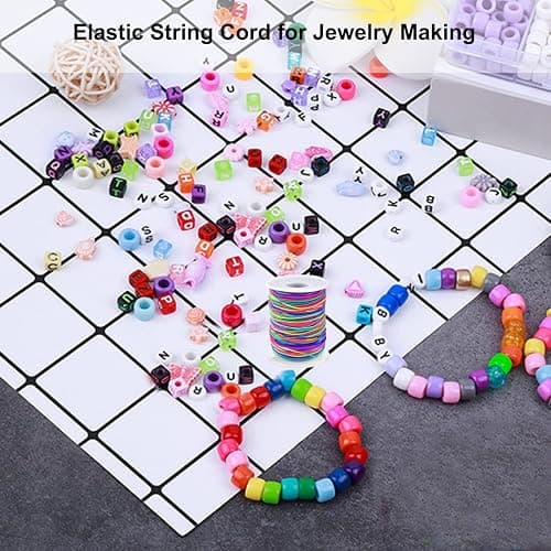 1mm Stretchy Bracelet String, Sturdy Rainbow Elastic String Elastic Cord for Jewelry Making, Necklaces, Beading and Crafts thumbnail 6