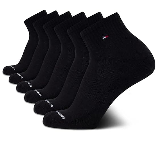 Tommy Hilfiger Men's Breathable Cushioned Quarter Socks - 6 Pack - Image 1