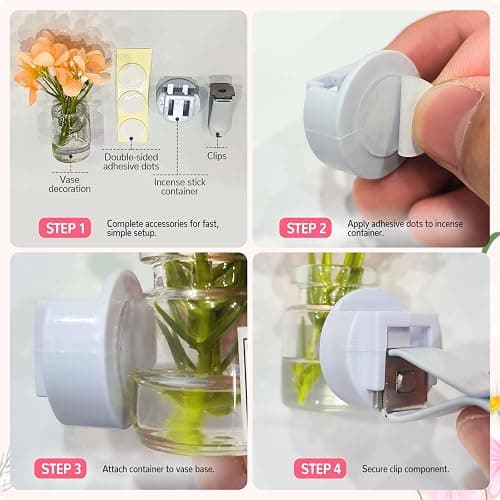 CusDusk 4 Pack Flowers Car Vent Clips, Cute Daisy Plants Vase Air Conditioning Outlet Clip with Fragrance Pads, Charm Scent Perfume Automotive Interior Decorations for Women thumbnail 7