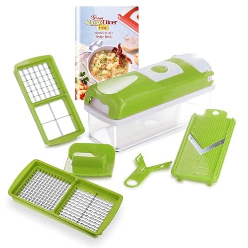 Genius Nicer Dicer Smart 6-teilig Set - Gemüseschneider für Würfel, Stifte, Scheiben, Streifen & Viertel - Zwiebelschneider Zerkleinerer aus der TV-Werbung - Image 1