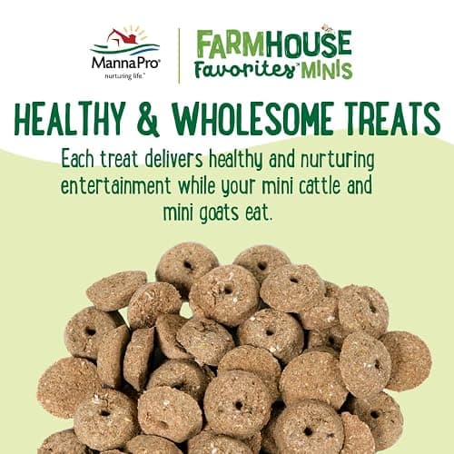 Manna Pro Farmhouse Favorites Mini Goat & Cattle Treats – Premium Baked Snacks for Mini Goats & Mini Cattle – Hand Mixed – Alfalfa & Molasses Flavored – 3lb Bag thumbnail 6