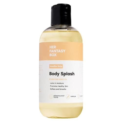 Her Fantasy Box | Body Splash Vanilla Drip Fragrance Oil – Warm Vanilla Sugar Scent with Creamy Cashmere & Sandalwood, Lightweight Hydrating Body Oil, Vegan & Cruelty Free - Image 1