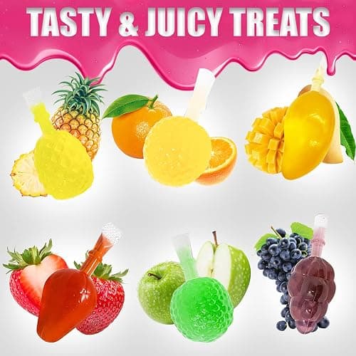 Fusion Select Jelly Fruit Snack Jelly Fruits Hit or Miss Candy Challenge - Fruit-Shaped Jelly- Assorted Flavors, Strawberry, Orange, Apple, Pineapple, Grape, Mango (1 Jar) thumbnail 3