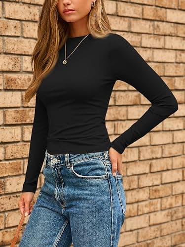 AUTOMET Womens Long Sleeve Shirts Basic Compression Going Out Crop Tops Fall Fashion Y2K Clothes 2025 thumbnail 3