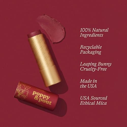 Poppy & Pout All Natural Lip Tint, Cardboard Tube, Hand-Filled, Beeswax, Vitamin E, Coconut Oil, Cruelty Free, All-Natural Shades (Penny) thumbnail 2