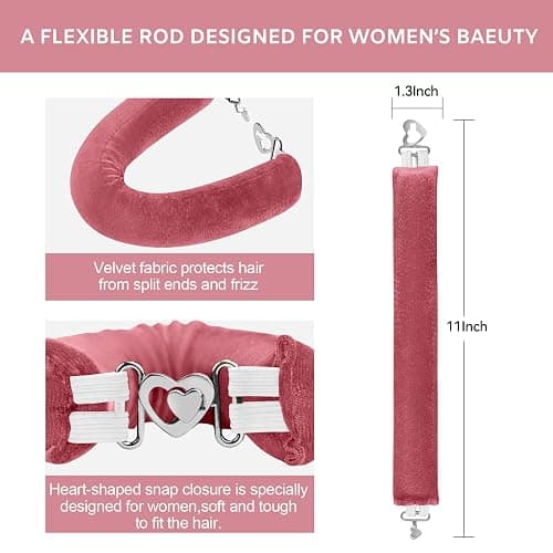 Togayu Heatless Curls Overnight Hair Care Set - Jumbo Velvet Hair Curlers | No Heat Hair Rollers for Women, Comfortable Sleep-In Hair Rollers with Satin Scarf, No Heat Damage Curling Rods for All Hair thumbnail 2