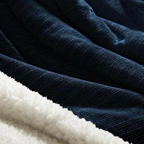 blunique Heated Throw Blanket, 50"x60"Ultra Soft Cozy Chenille Electric Blanket with 10 Heating Levels & 2-10H Auto-Off, Fasting Heating for Couch/Bed, ETL Certified, Machine Washable(Navy) thumbnail 4