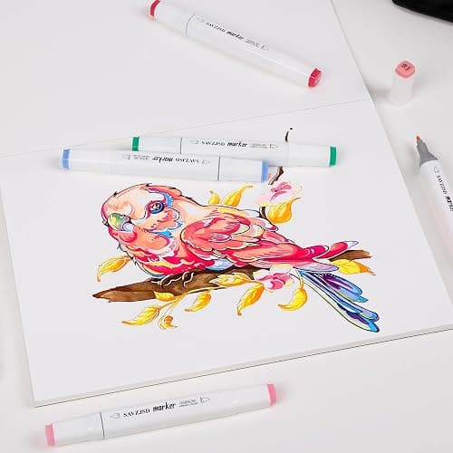 SAVZJSD 168 Colors Alcohol Markers, Dual Tip Markers for Kids or Adults in Coloring, Painting(Fine & Broad) thumbnail 6