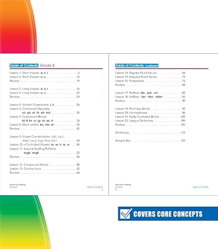 Spectrum Grade 5 Spelling Workbook, Rhyming Words, Dictionary Skills, Prefixes, Suffixes, Vocabulary, Grammar, and More, Language Arts Classroom or Homeschool Curriculum (Volume 32) thumbnail 3