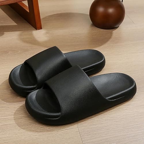 Jerzmy Comfy Slides for Women Men | Extra Soft Pillow House Slippers Pool Shower Shoes | Non Slip Cloud Sandals for Summer Indoor Outdoor Beach thumbnail 6