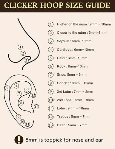 MILACOLATO G23 Titanium Nose Rings Hoops 16G 18G 20G Septum Rings Hinged Clicker Opal CZ Double Hoop Nose Ring Cartilage Conch Rook Daith Helix Nostril Piercing Jewelry for Women Men thumbnail 6