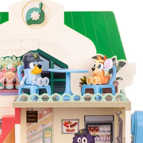Bluey and Bingo Supermarket Playset with Escalator, Pretend Play Toys for Toddlers, Sounds and 15 Pieces, Grocery Store Playset thumbnail 9