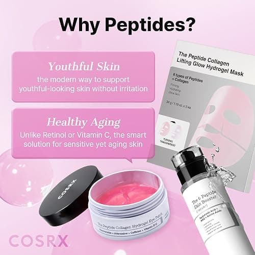 COSRX Pink Peptides Collagen Hydrogel Eye Patch for Puffy Eyes (60) | Cooling & Firming Under Eye Patches with 4-Peptide & Caffeine, Depuffing Gel Eye Mask, Korean Skin Care thumbnail 6