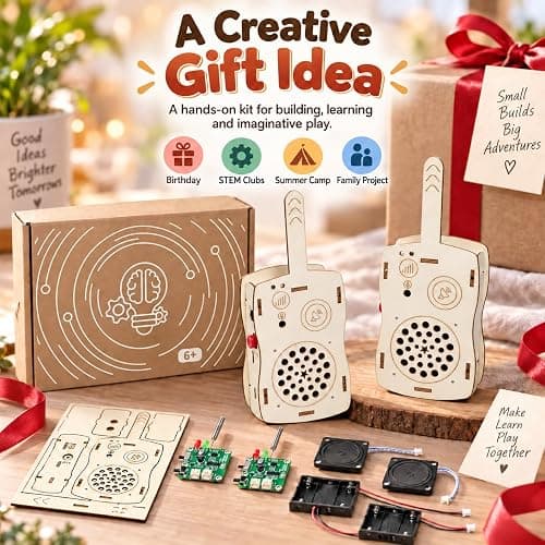 STEM Projects Science Toys for Ages 6-8-13 Walkie Talkies Kids Birthday Gifts for 7 9 10 11 12 14+ Years Old Boys Girls Teens Engineering DIY Electronic Kits Cool Gadgets Stuff Robotics 3D Puzzles thumbnail 6