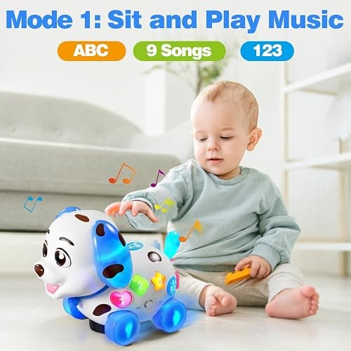 HumorPlay Musical Puppy Baby Toy 6-12-18 Month, Crawling & Walking Toys for 1 Year Old Boy Girl Gifts, Birthday Gift for 1 Year Old Boy Toy, Bilingual Infant Present for 6 7 8 9 10 Month thumbnail 5