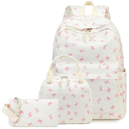 LEDAOU Backpack for Girls School Bag Kids Bookbag Teen Backpack Set Daypack with Lunch Bag and Pencil Case | Kids, Bookbag, Daypack, with Lunch Bag, and Pencil Case - Image 1