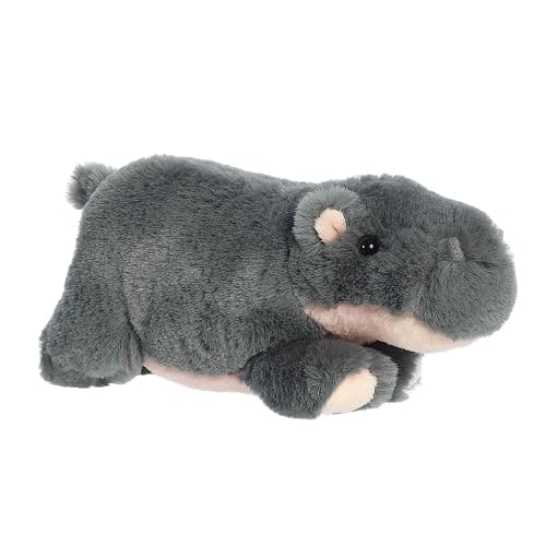 Aurora Mini Flopsie 8" Pygmy Hippo Calf Adorable Stuffed Animal | Compact tummy-lying animals with bean-filled stability - Image 1
