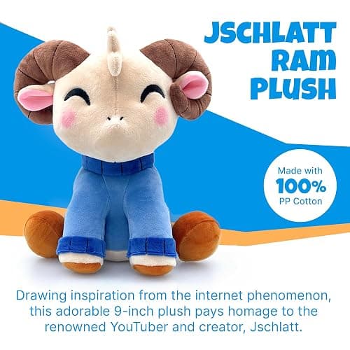 Youtooz Jschlatt Ram Plushie 9" Inch, Jschlatt Soft Rammie Plush Collectible by Youtooz Plush Youtubers Creator Collection thumbnail 3