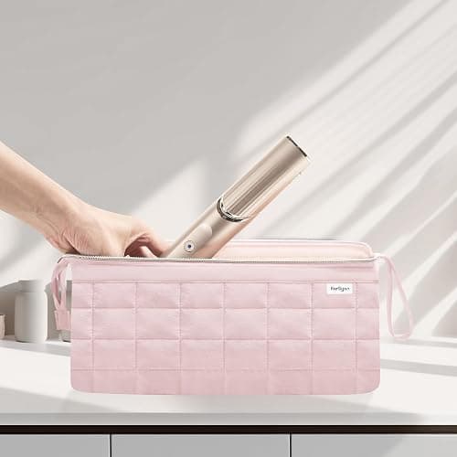 KarSyon Hair Tools Reisetasche Organizer für Dyson Airwrap Case Holder Shark Haartrockner Flex Style Airstraight Brush Revlon Aufsätze Tragetasche Flache Lockenstab Taschen (Rosa) thumbnail 2