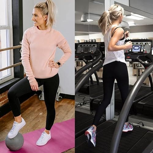 High Waisted Leggings for Women - Soft Athletic Tummy Control Yoga Pants for Cycling Dance Tights thumbnail 2