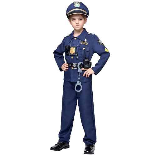 JOYIN Toy Halloween Toddler Police Costume, Police Officer Costume for Boys, Kids Cop Outfit for Halloween Pretend Roleplay thumbnail 3