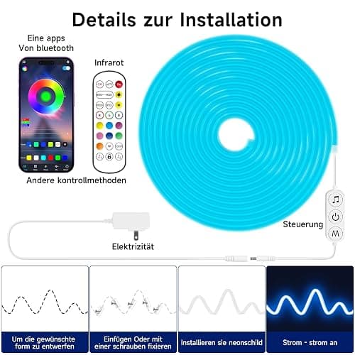Neon LED Streifen, 10m LED Strip  thumbnail 6