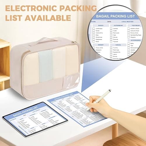 BAGAIL 9 Set Packing Cubes Luggage Packing Organizers for Travel Accessories thumbnail 4