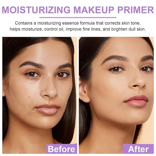 3 in 1 Color Correcting Serum, SPF Primer for Face Before Makeup, Sunscreen One Step Color Corector Primer,SPF 50 PA+++ Isolation Cream,Color Correcting Facial Serum Oil Control & Moisturizing thumbnail 5