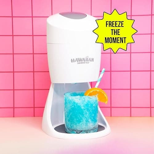 Hawaiian Shaved Ice Machine Kit - 3 Flavors, 25 Cups, Straws, Pourers, Ice Molds thumbnail 6