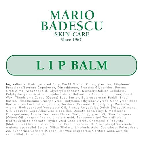 Mario Badescu Moisturizing Lip Balm for Dry Cracked Lips, Infused with Coconut Oil and Shea Butter, Ultra-Nourishing Lip Care Moisturizer for Soft, Smooth and Supple Lips thumbnail 8