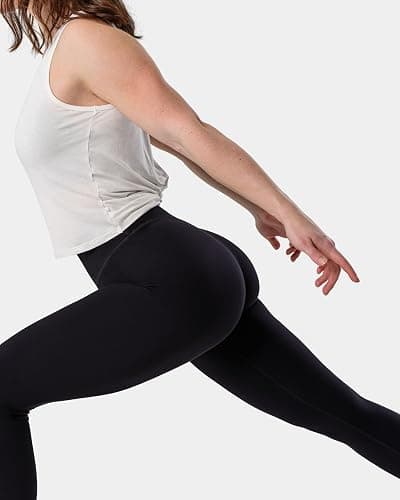 Kamo Fitness Serenity No Front Seam Leggings 25" Inseam Yoga Pants High Waisted Soft Workout Tights thumbnail 2
