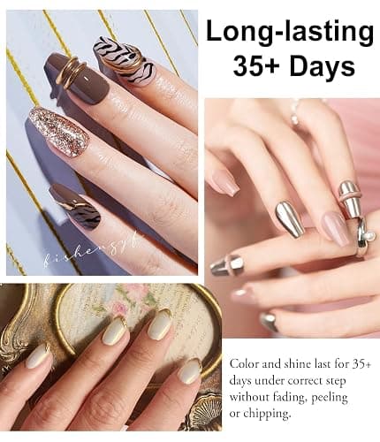 LEDSUUEI Chrome Nail Powder - Super Mirror Effect Metallic Holographic Aurora Iridescent Pearlescent Rose Gold White Pearl Chrome Nail Powder for Nails Salon DIY thumbnail 4
