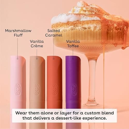 eos Flavor Lab Secret Menu Lip Balm Gift Set - 'Nilla Milkshake, Limited-Edition, Moisturizing, Hydrating, Dry Lips, Variety Pack, 0.14 oz, 4-Pack thumbnail 3